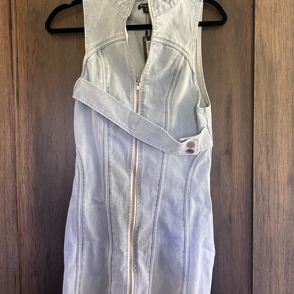 NWT PrettyLittleThing Light Blue Denim Mini Dress